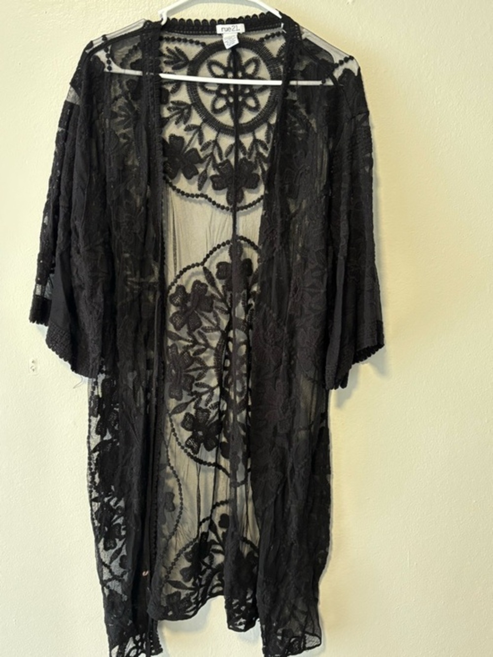 rue21 Black Lace Sheer Overlay